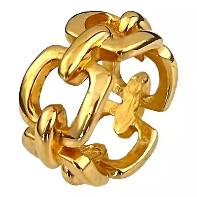 Vintage Ring Signed Trifari Equestrian Link Gold Tone In NEW NEVER WORN 11V • $39.99