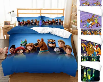 £34.24 • Buy Scooby Doo Bedding Set Christmas Gift Quilt Cover Duvet Cover Pillowcase Bed M1
