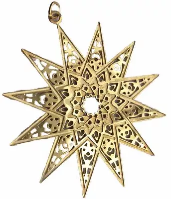 1992 MMA Brass Gold Plated Star Ornament Metropolitan Museum Of Art No Box • $35