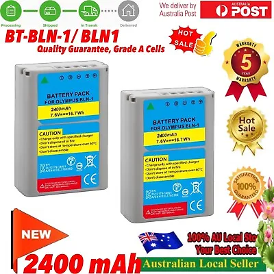 2x 2.4Ah BLN-1 PS BLN1 PS-BLN1 Battery For Olympus BLN-1 BCN-1 OM-D E-M1 E-M5 • $32.90