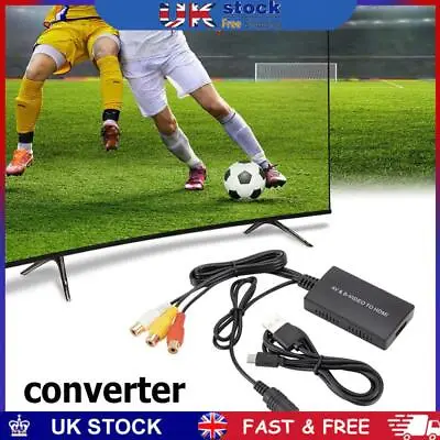RCA AV S-Video To HDMI-compatible Converter Audio Video Adapter Support NTSC PAL • £11.29