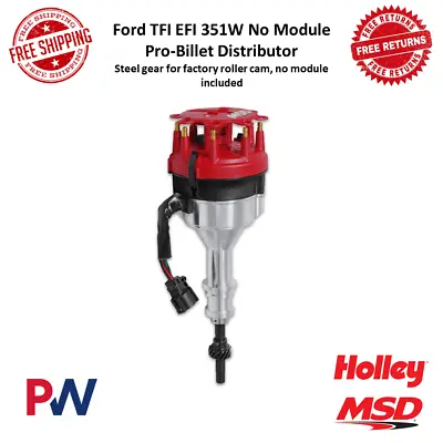 MSD OE Replacement Pro-Billet Distributor W/ Steel Gear For Ford TFI EFI 351W • $566.17