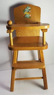 Strombecker Wood Doll Furniture High Chair With Swing Tray 8  Tall Vintage 1950s • $28.97