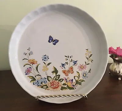 🦋 🌺 AYNSLEY Cottage Garden HyStyle 9.75  Fluted Dish Oven To Table (England) • £16.09