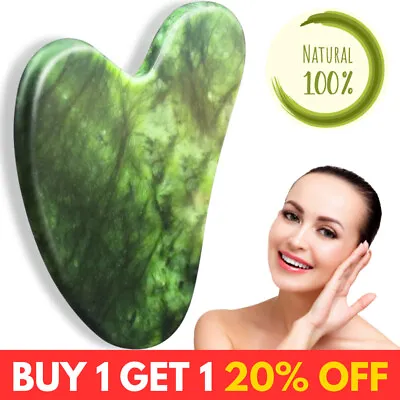 Jade Gua Sha Board Facial Body Massage Chinese Medicine Natural Scraping Tool UK • £3.59