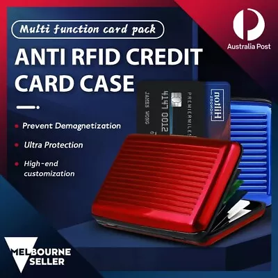 NEW Deluxe Aluma Wallet Credit Card Holder Anti RFID Scanning Aluminum Case Oz • $5.49