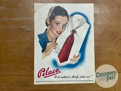 Vintage 1950 PELACO Shirts Advertisement Poster Fashion Business Tailor Clothes • $30