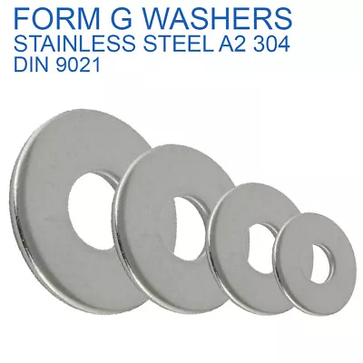 M2 M2.5 M3 M4 M5 M6 M8 M10 M12 Form G Wide Thick Flat Washers Stainless Steel • £236.69