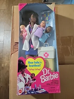 Dr. Barbie-African American-3 Babies-Triplets-1995 Mattel/Career Barbie • $39.09