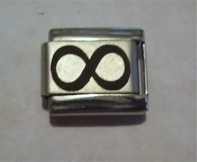 9mm  Italian Charms L44 Infinity Symbol Fits Classic Size Bracelet • $4.67