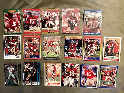 17 Card Joe Montana Lot Regular Issue Cards 49ers HOF • $34.24