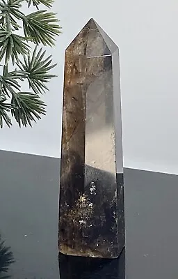 85mm High Quality Smoky Quartz Crystal Tower Point Natural Healing Gem Stone • £9.99