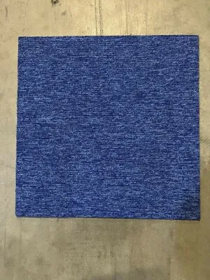 £9.99 • Buy 12 X Carpet Tiles Soft Cut Pile Brand New HEAVY DUTY 40 X 40cm - SKY BLUE