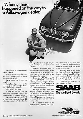 1969 Saab 96  On The Way To The Volkswagen Dealer  Original Ad  • $16.47