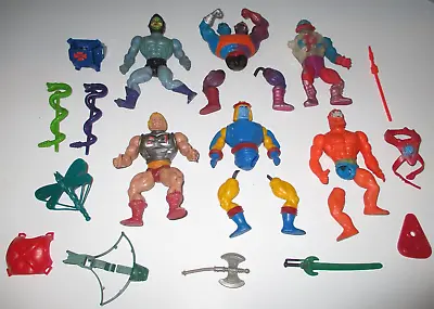 Orig 1980's Lot MASTERS OF THE UNIVERSE MOTU Action Figures WEAPONS Parts-Repair • $49.99