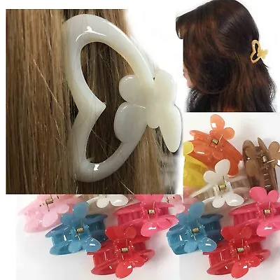 £5.99 • Buy 2 Hair Claw Clip Butterfly Catcher Women Clamp Snap Grip Jaw Twist Updo Bulldog