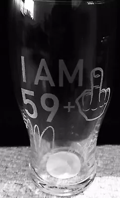 Personalised Engraved Pint Beer Glass Birthday Gift 16th 18th 21st 30th Gift • £10.95