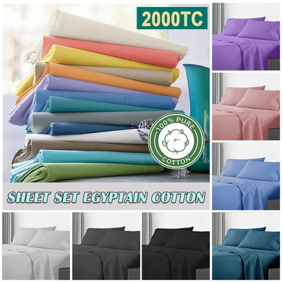 $5.99 • Buy 100% Cotton Flannelette Feeling Sheet Set Single Double Queen King Single Sizes