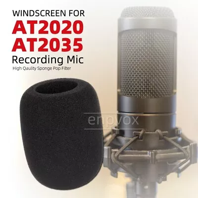 For AUDIO TECHNICA AT2020 AT2035 Windscreen Pop Filter Microphone Sponge Foam • $10.98