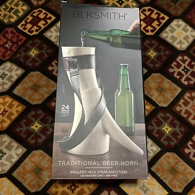 BLKSMITH Traditional 24 Oz Beer Horn Includes Neck Strap And Stand BPA Free-NIB • $9.99