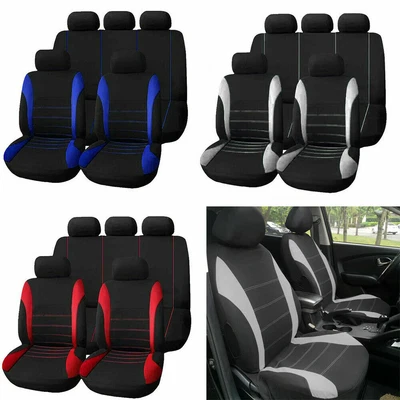 $42.86 • Buy Universal 5-Seats Car Seat Cover 9 Set Full Car Styling Seat Cover Accessories