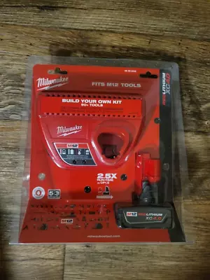 MILWAUKEE M12 REDLITHIUM XC 4.0 Extended Capacity Battery & Charger  48-59-2440 • $59