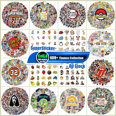 1000+ Various Themes Collection 4-4 Anime Kids Game Cartoon Skateboard Stickers • $7.99