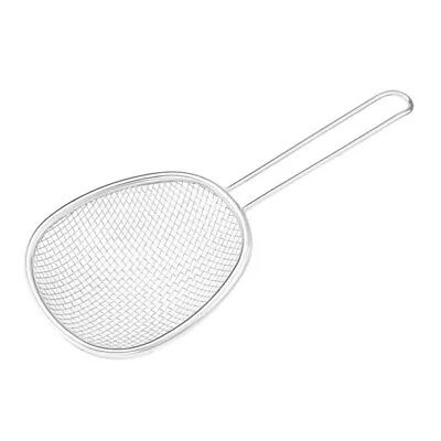 Stainless Steel Fat Skimmer Spoon: Fine Mesh Strainer Ladle • £10.88