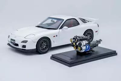 1:18 Mazda RX7 Spirit R W/13B Engine Display -- White -- Polar Master • $599.99