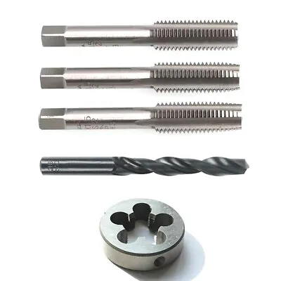 M2.5 ~ M30 Metric Tap Taper 2nd Plug 3rd Bottoming + Drill + Die 1st 5 Pieces • £13.56