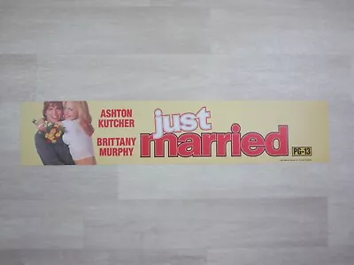 Just Married Movie - Movie Theater Mylar Display Banner 25  X 5” Y2K Large • $11.99