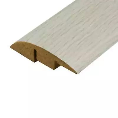 Laminate Floor MDF Ramp Reducer Profile Door Bar Threshold Strip WHITE BRUSHED • £49.98