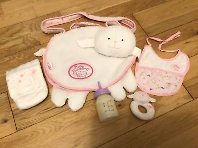 🎀 Zapf Creations Baby Annabell 🎀 Sheep Changing Bag Bundle Nappy Bib Bottle • £18.99