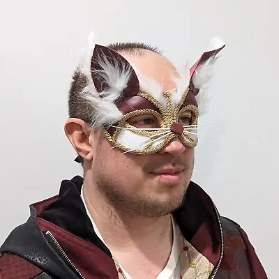 Arctic Fox Masquerade Mask - Adult & Child Costume Animal Eyemask Cat Venetian • $89.50