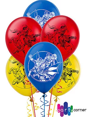 Justice League Party Supplies LATEX BALLOON Pack Of 6 Genuine Licensed • $7.70