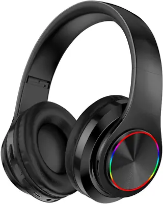 MUARRON Wireless Bluetooth Headphones-Colorful Lights/Foldable/Large Battery M • £13.80