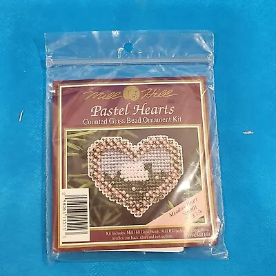 Vintage Mill Hill 1991 Ornament Counted Glass Bead Kit Pastel Heart Meadow MHPH1 • $5.99