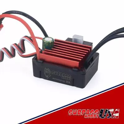 Surpass 35A ESC Brushless Waterproof Electric Speed Controller For 1/14 1/16 • $23.99