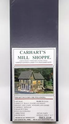 Micro-Scale Models 94006 HO Carharts Mill Shoppe Laser-Cut Woden Craftsman Kit • $109.99