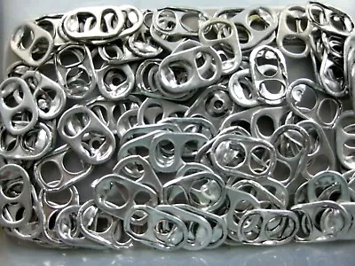 100 Aluminium Can Ring Pulls - Identical Semi Circular Hole Type Art Crafts  • £4.25