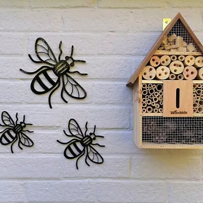 £5.49 • Buy 3PCS Bees Wall Art Decorations Garden Ornament Bee Wall Decor Hanging Decor