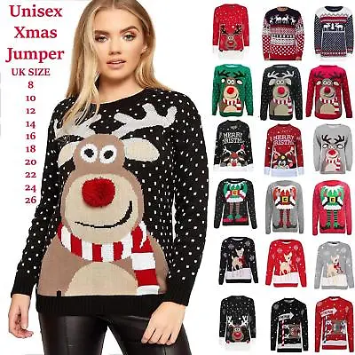 $15.78 • Buy New Unisex Men Women Santa Xmas Christmas Novelty Fairisle Retro Jumper Sweater