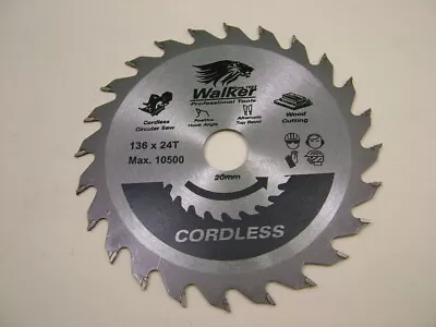 Saw Blade TCT Thin Kerf Wood 136mm 24 Teeth 20mm Bore Fit DeWalt Makita Etc. • £9.95