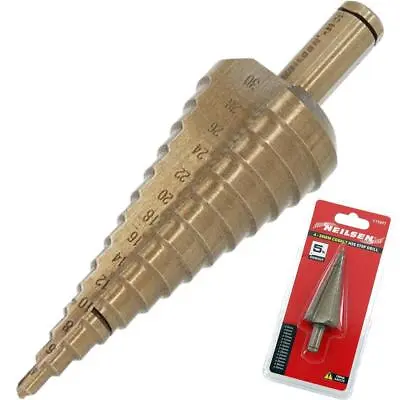 Neilsen Step Drill HSS Cobalt Cone Bit Hole Metal Cutter Tool 4 - 30mm • £14.99