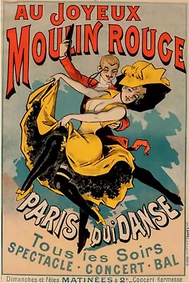 Moulin Rouge 1886 Paris Show Girls Poster Up To 24 X 36 Vintage Retro Prints • $13.95