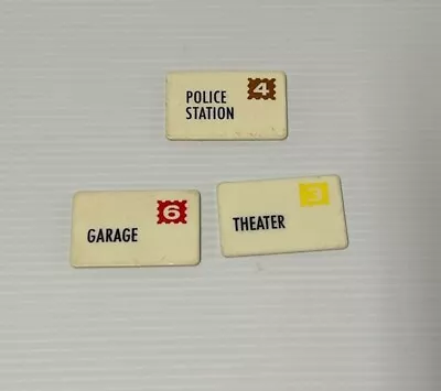 3 Vintage Fisher Price Little People Main Street Mail Place Signs #3 4 & 6 • $21