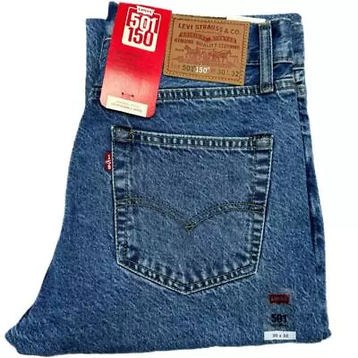 Levis® 501 Mens Denim Jeans Original Fit Bottoms Straight Leg Pants Jean NEW STN • £38.99