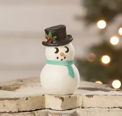 4  Bethany Lowe Peeking Snowman Top Hat Luminary Figure Retro Christmas Decor • $12.95
