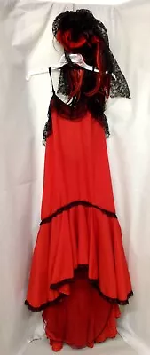 Senorita Costume   Dress Wig Lace Mantilla Headscarf  Adult Size S/M • $25