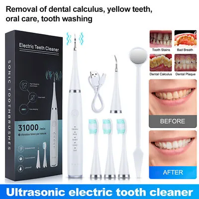 £12.45 • Buy Powerful Ultrasonic Plaque Remover For Teeth With 5 Modes -Dental Tooth Cleaner